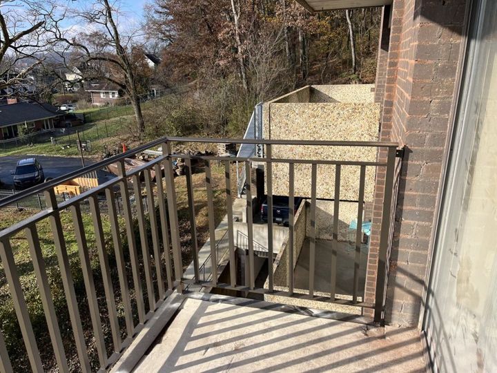 Bronze aluminum balcony railing in Butler